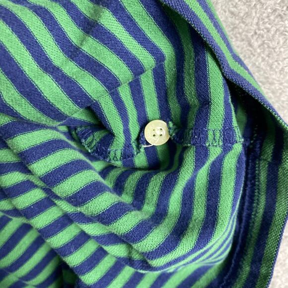 Masters Shirt Mens Large Blue Green Striped PGA Golf Polo Augusta Logo - Picture 16 of 16